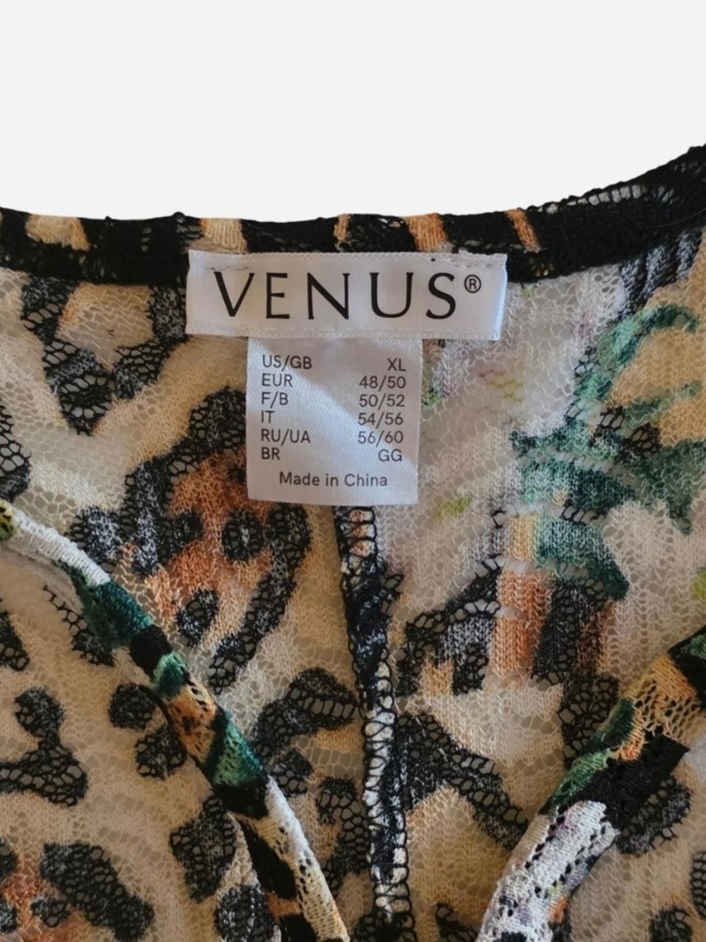 VENUS Lace Leopard Floral OFF-Shoulder Strappy Camisole XL BRAND NEW Beautiful - Picture 2 of 8